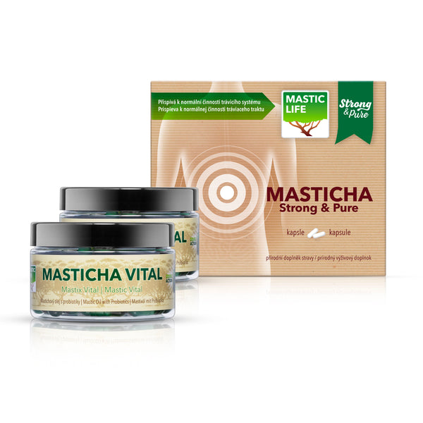 Mastic Gum Extra 60 Days: Pure Mastic, Oil&Probiotics for Digestion