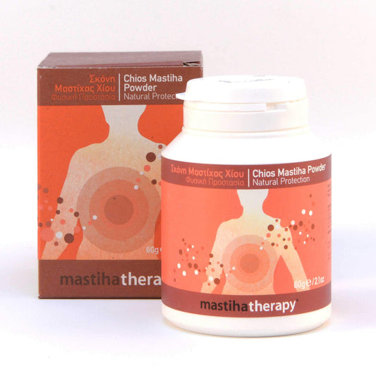 Mastic powder with inulin