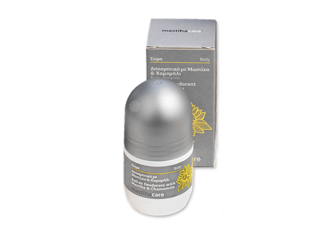 Roll on deodorant with mastic oil and camomile
